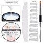 Kit pentru extensii unghii false cu Gel UV / LED RBAN NAIL - 5716 Alb